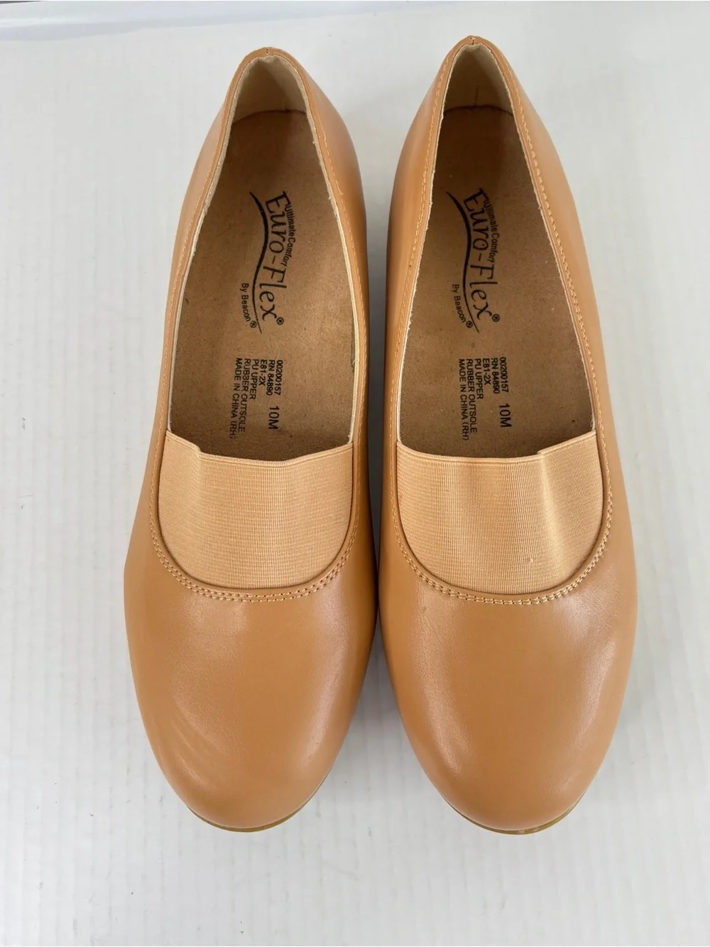 Beacon Euro-Flex Women's Adele Camel 10 M Slip On Ultimate Comfort Shoes NEW